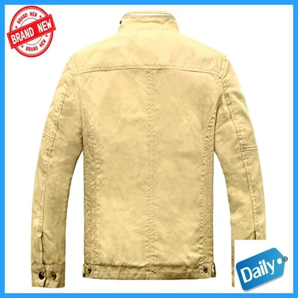 Lightweight Cotton Jacket Casual Field Coat Windbreaker Men's Military Style